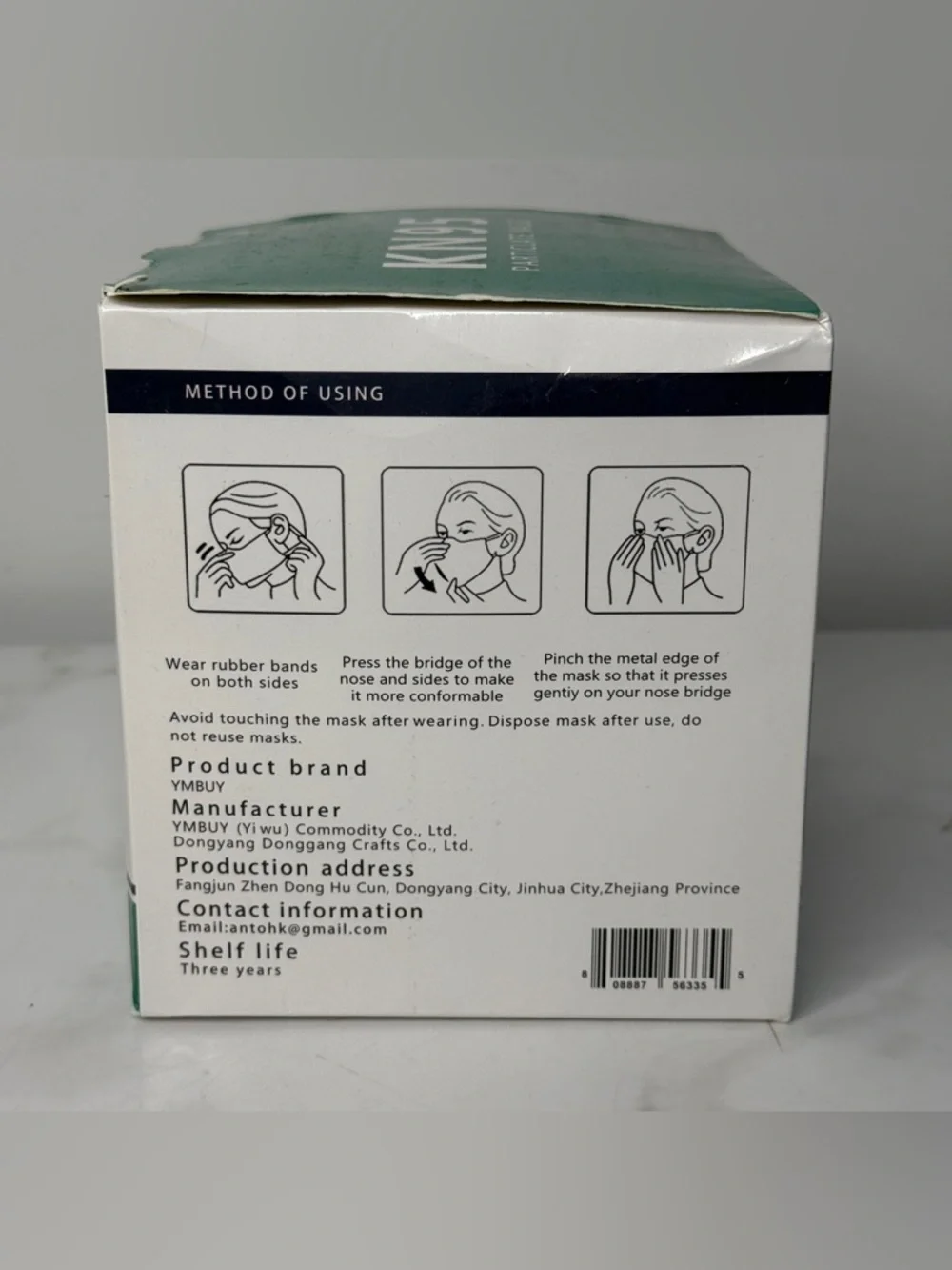 50 PCS Protective KN95 Black Face Masks